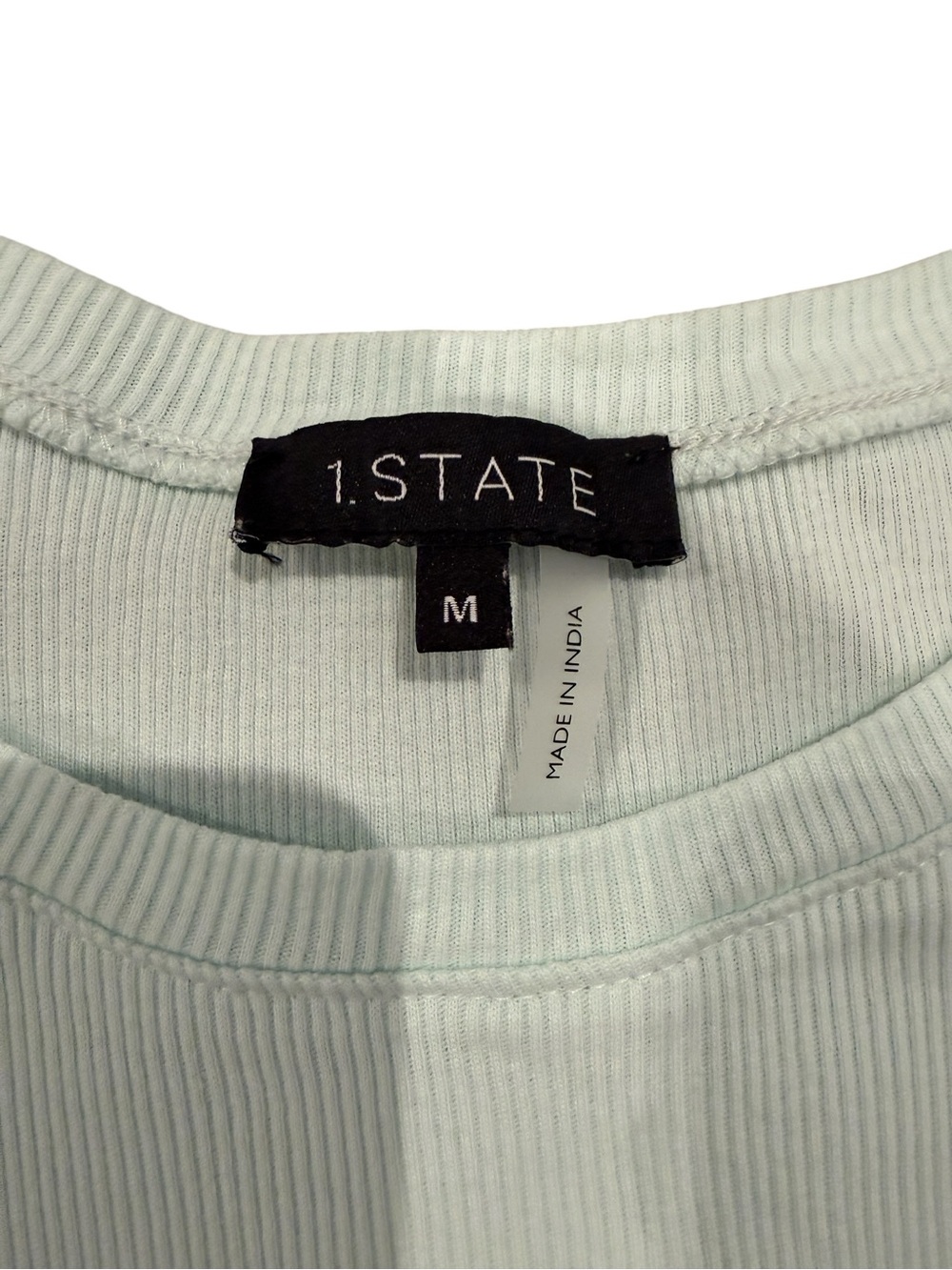 1.STATE Light Blue Ribbed Tee - Picture 2 of 7